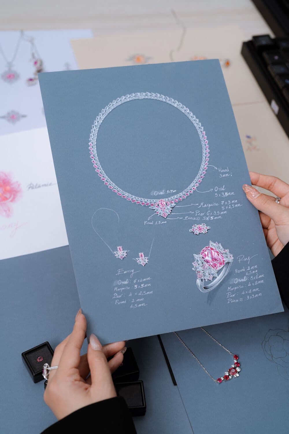 Ritamie jewelry design sketches